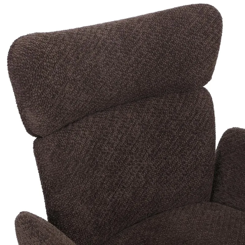 Lot de 2 chaises de salle à manger modernes ergonomiques 92 x 63 x 58 cm en tissu bouclé marron 04_0008822