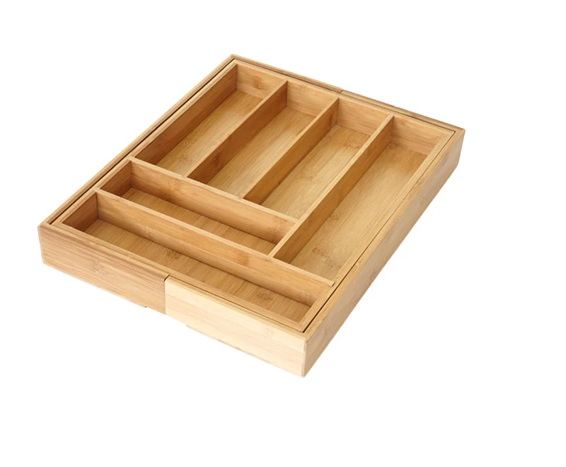 Tiroir organisateur étirable multifonction cuisine 35 x 58 x 45 cm en bambou naturel 04_0011307
