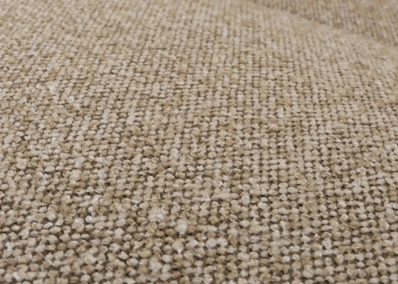 Fauteuil relax électrique aide au lever repose pieds dossier et appui tête réglables pivotant à 360° tissu bouclé marron et bois noyer 04_0007819