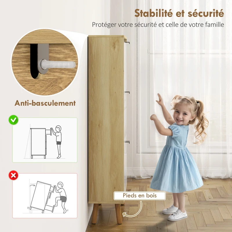 Meuble à chaussures entrée 60 x 24 x 127 cm 3 tiroirs pour 9-18 paires étagères réglables moderne épuré en MDF blanc 21_0002776
