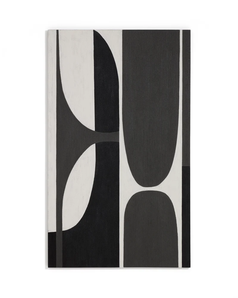 Onure black and white abstract picture 120 x 200cm