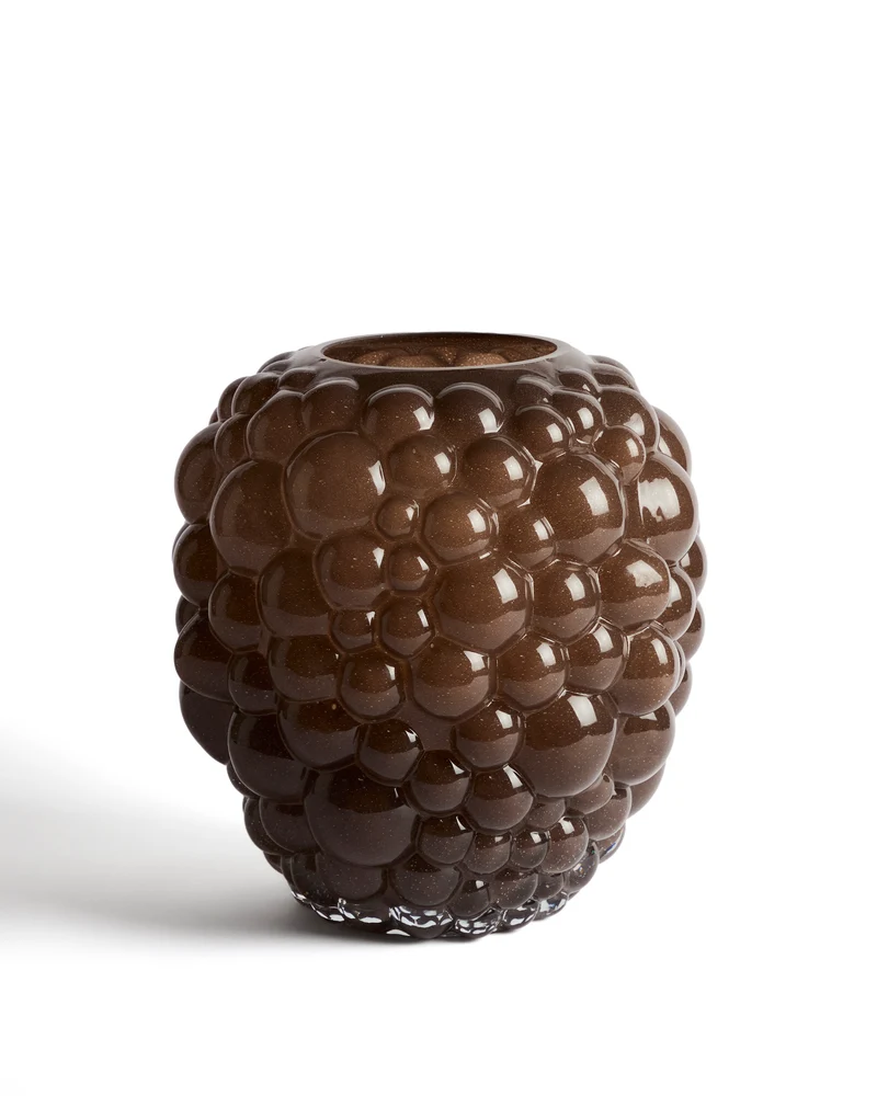 Mure brown glass vase 30cm