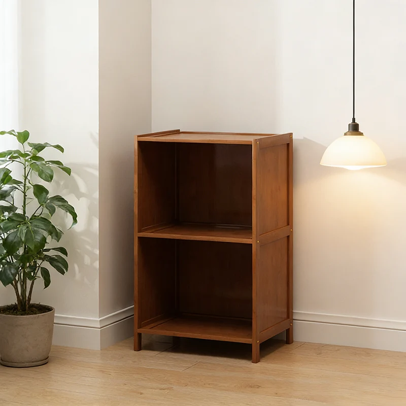 Traditional Chinese Bamboo Rattan Glass Rectangular Storage Cabinet With 2/3/4/5/6 Storage For Living Room