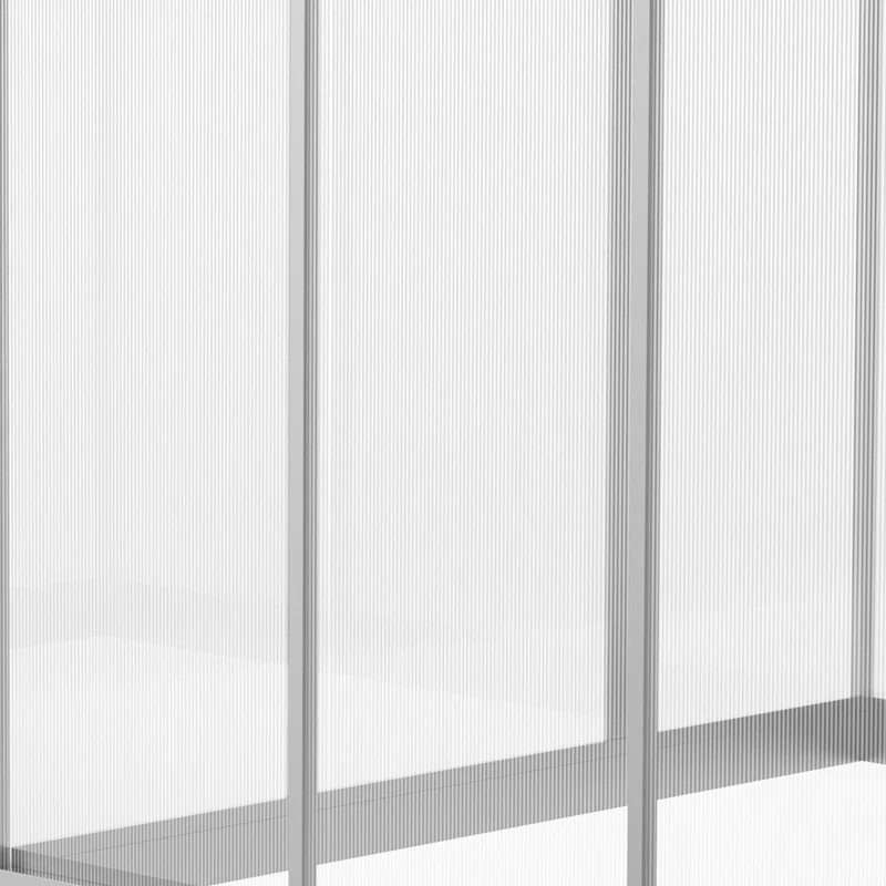 Serre de jardin 242 x 190 x 195 cm protection anti uv ventilation réglable style moderne en polycarbonate transparent 21_0004121