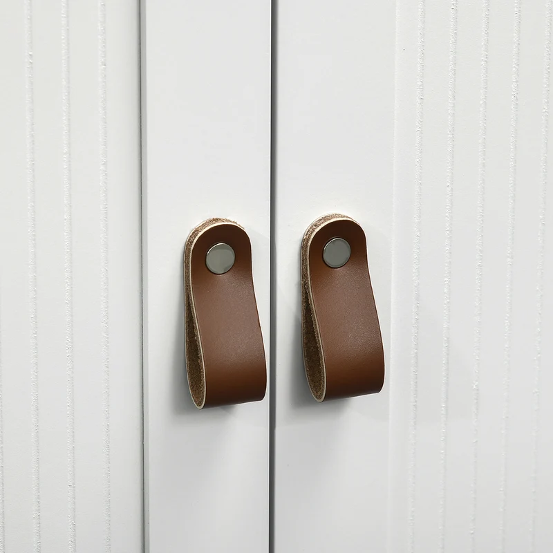 Meuble sous lavabo 2 portes 60 x 30 x 60 cm étagère réglable découpe u gain de rangement style contemporain en MDF blanc 21_0001957
