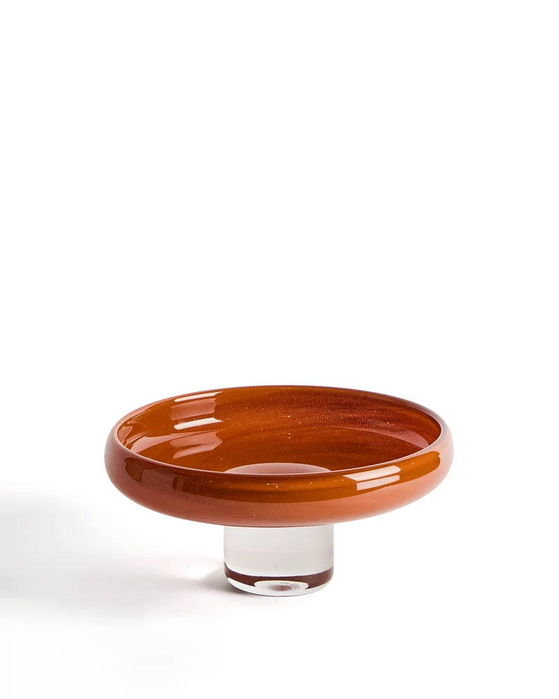 Denuo red glass table centrepiece Ø28cm