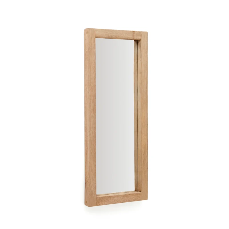Maden wooden mirror with a natural finish 50 x 120 cm