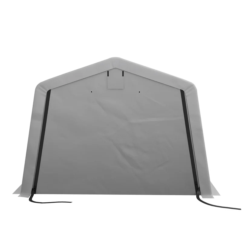 Tente garage abri véhicule 618 x 330 x 240 cm protection voiture et rangement industriel en acier galvanisé gris clair 21_0004840
