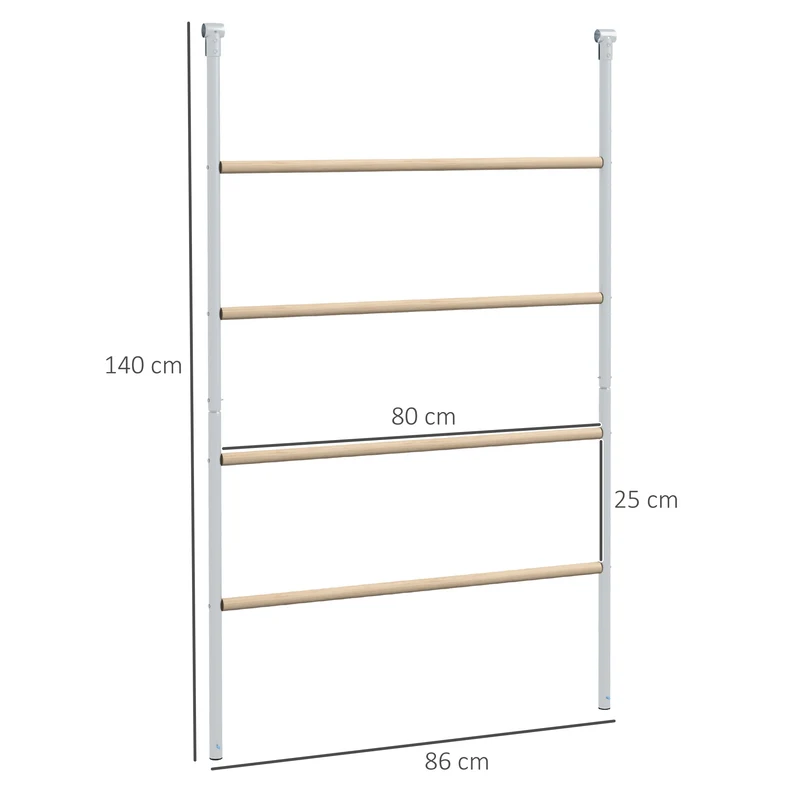 Perchoir échelle poulailler 140 x 86 x 2.5 cm 4 niveaux pour 6 poules gain de place confort rustique en bois naturel 21_0007973