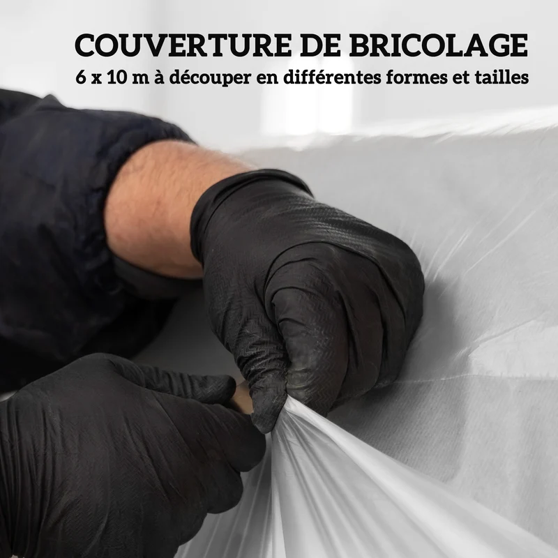 Bâche pour serre de jardin 6 x 10 m imperméable protection uv 5% isolation thermique moderne épuré en PP transparent 21_0005551