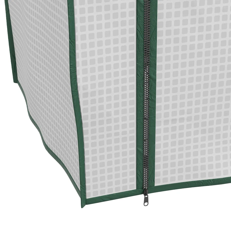 Serre de jardin compacte 3 étagères 59 x 39 x 127 cm protection anti uv bonne aération balcon moderne en plastique blanc 21_0005440