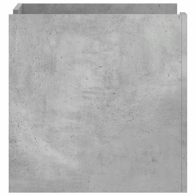Table de chevet avec deux tiroirs 45 x 50 x 50 cm bois d'ingénierie gris DEC034044