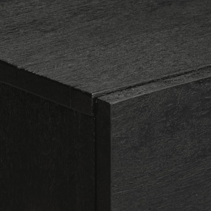 Table de chevet avec tiroir et compartiment avec porte 50 x 33 x 60 cm bois d'ingénierie noir DEC034497