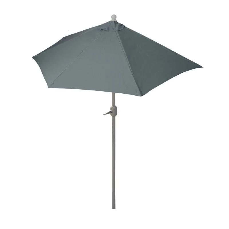 Demi parasol semi-circulaire balcon terrasse UV 50+ polyester/aluminium 3kg avec une portée de 270 cm anthracite sans support 04_0003900