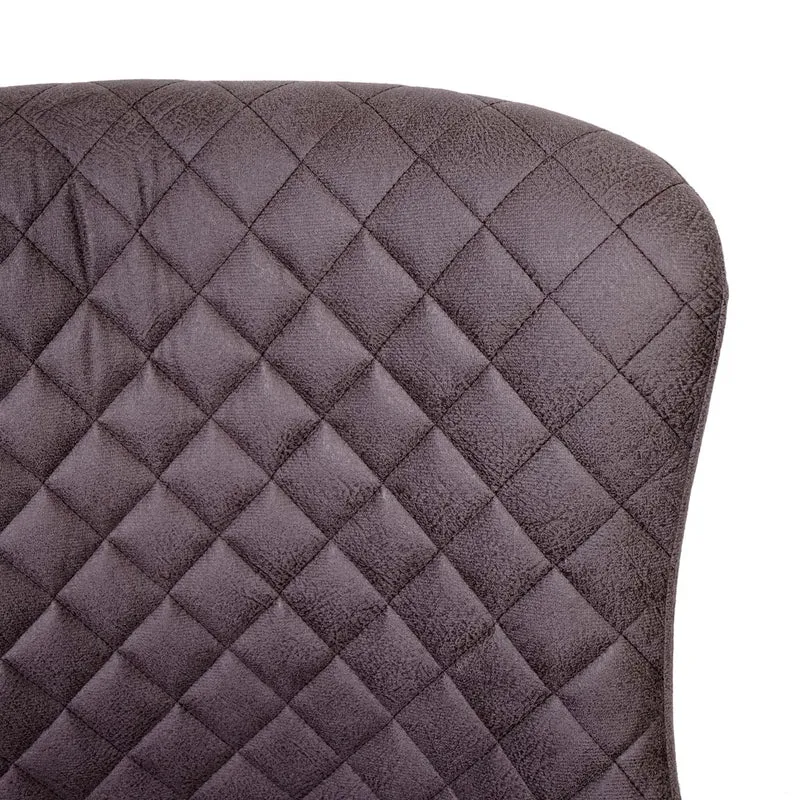 Lot de 2 tabourets de bar chaises de comptoir en tissu gris foncé design chic et rétro 04_0000158