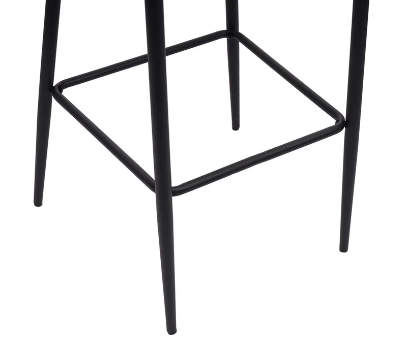 Lot de 2 tabourets de bar chaises de comptoir en tissu gris foncé design chic et rétro 04_0000158
