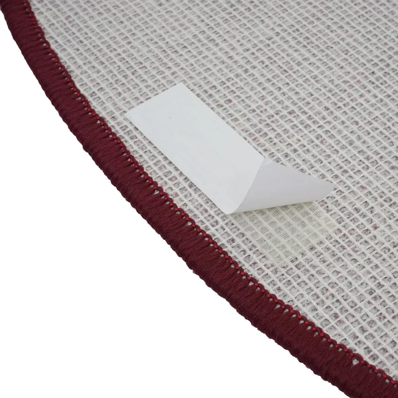 Lot de 15 tapis d'escalier protection d'escalier antidérapant 65x25cm semi-circulaire bordeaux 04_0000015
