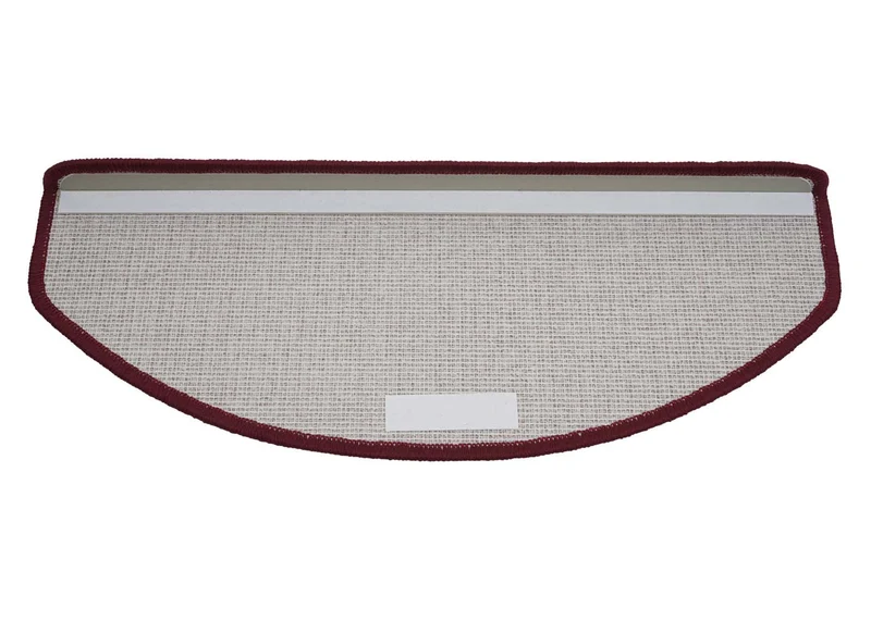 Lot de 15 tapis d'escalier protection d'escalier antidérapant 65x25cm semi-circulaire bordeaux 04_0000015