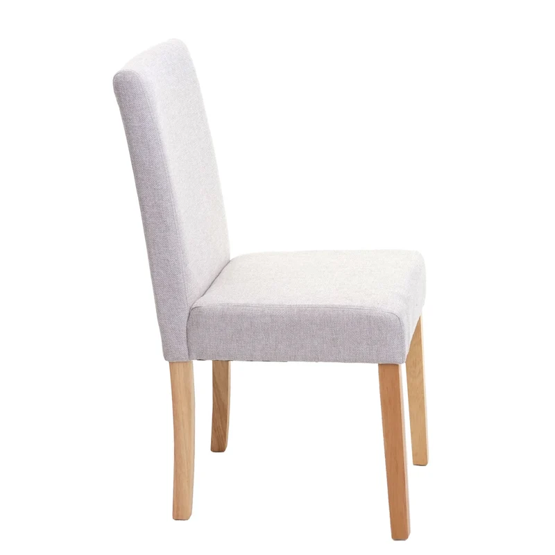 Chaise de salle à manger cuisine en tissu beige crème pieds clairs design moderne 04_0002319