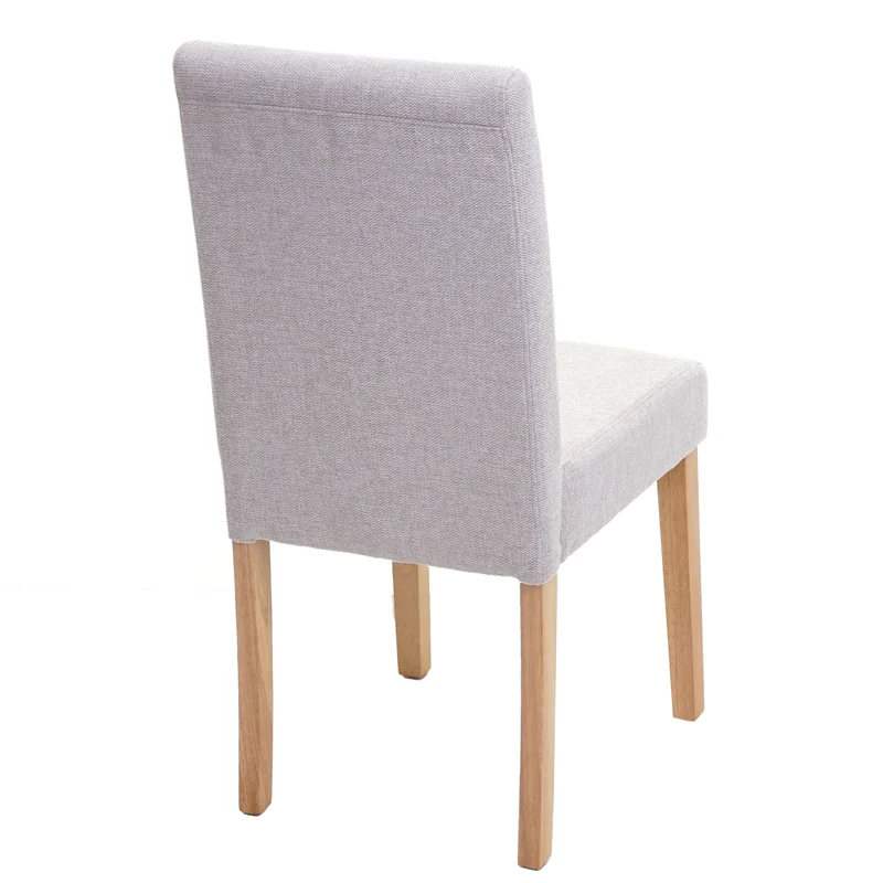 Chaise de salle à manger cuisine en tissu beige crème pieds clairs design moderne 04_0002319