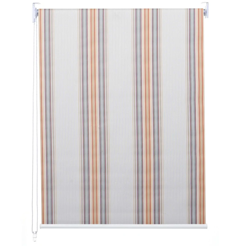 Store enrouleur de fenêtre occultant protection solaire store à tirage latéral 50x160cm opaque orange gris marron 04_0004425