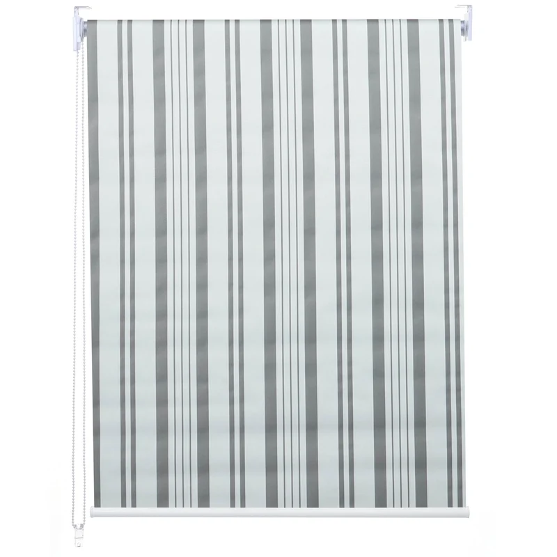 Store enrouleur de fenêtre occultant protection solaire store à tirage latéral 70x160cm opaque blanc gris 04_0004448