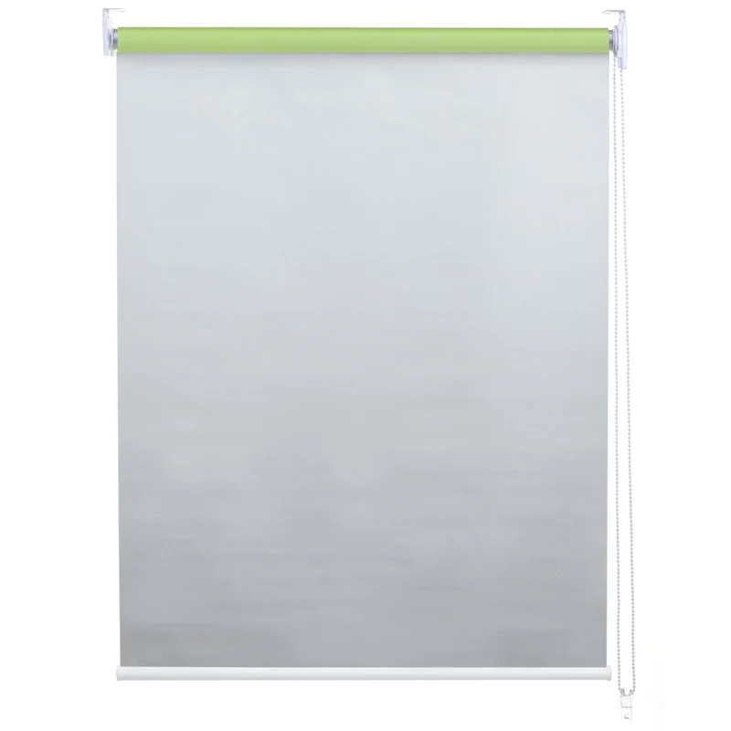 Store enrouleur de fenêtre occultant protection solaire store à tirage latéral 80x160cm opaque vert clair 04_0004464