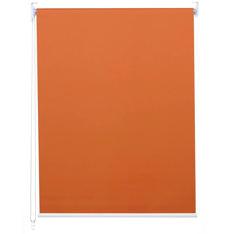 Store enrouleur de fenêtre occultant protection solaire store à tirage latéral 60x160cm opaque orange 04_0004488