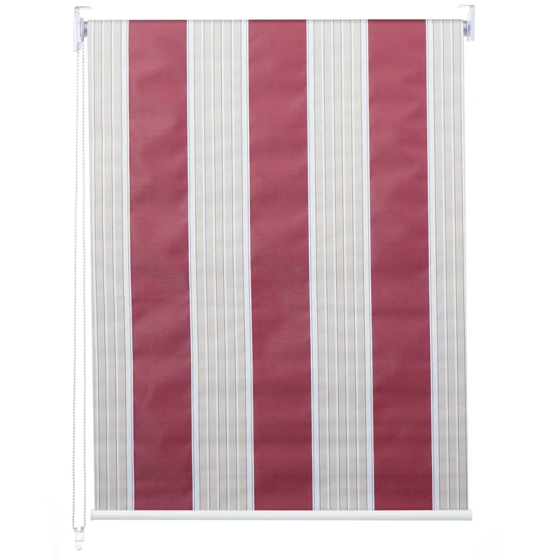 Store enrouleur de fenêtre occultant protection solaire store à tirage latéral 90x160cm opaque blanc rouge beige 04_0004564