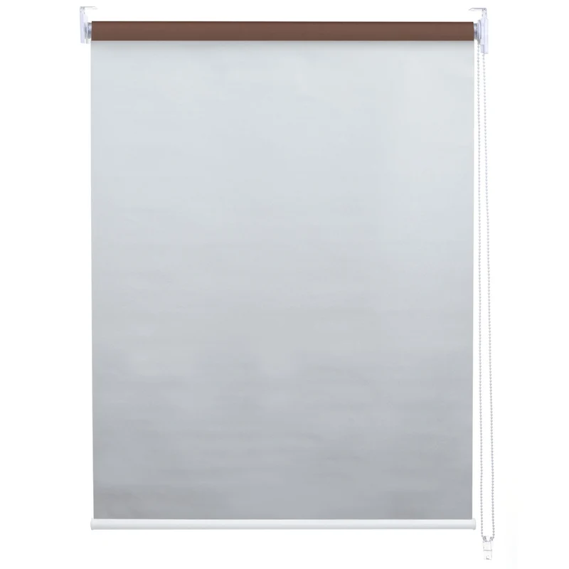 Store enrouleur de fenêtre occultant protection solaire store à tirage latéral 90x160cm opaque marron 04_0004562