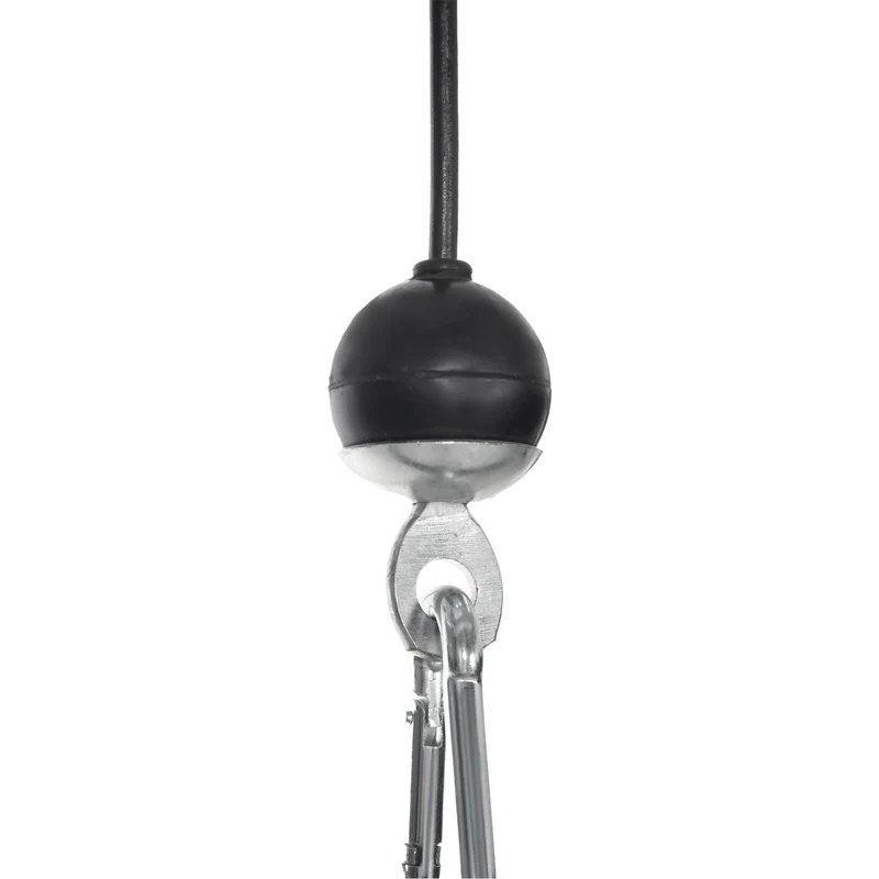 Système de poulie d'entraînement biceps triceps 36 x 2.5 x 2.5 cm réglable ultra compact moderne domicile en acier noir 21_0006825