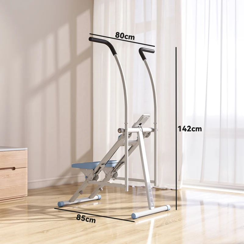 Simulateur d'escalier pour entraînement à domicile 85 x 80 x 142 cm pédales réglables écran lcd moderne en acier blanc 21_0006730