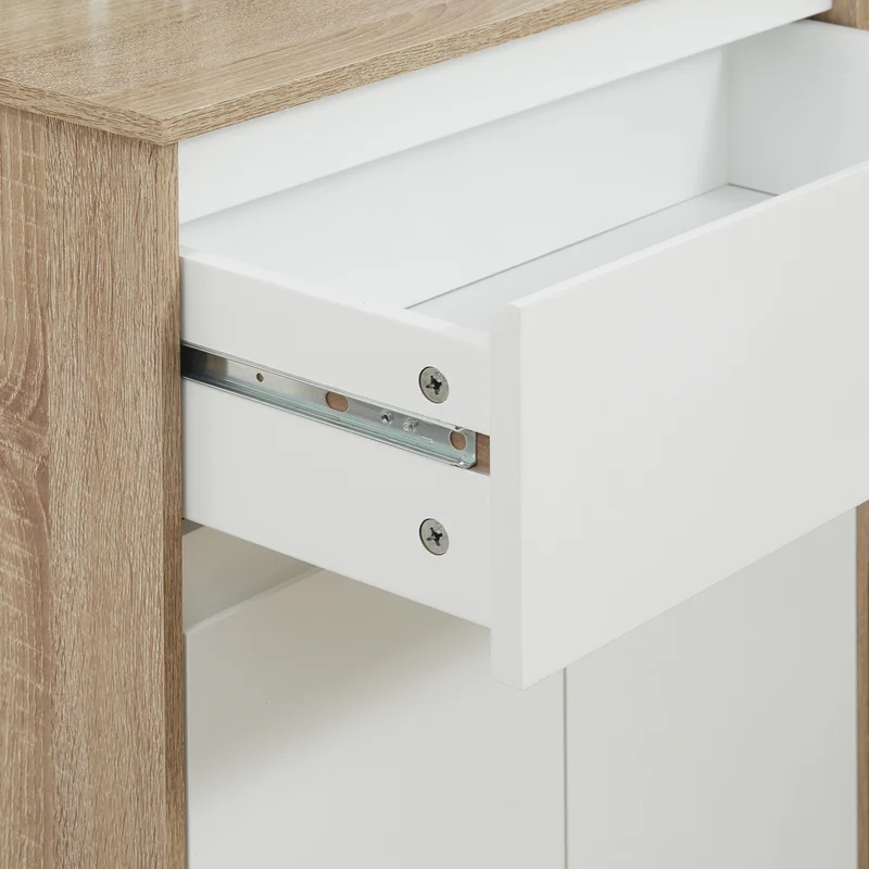 Meuble de salle de bain compact 60 x 30 x 90 cm rangement optimisé et tiroir placard minimaliste moderne en MDF blanc 21_0001893