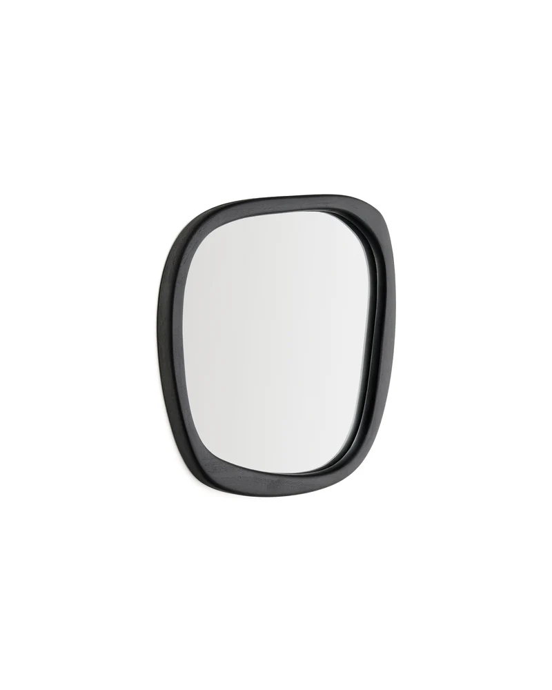 Alura black teak wood mirror 45,5 x 47 cm FSC 100%