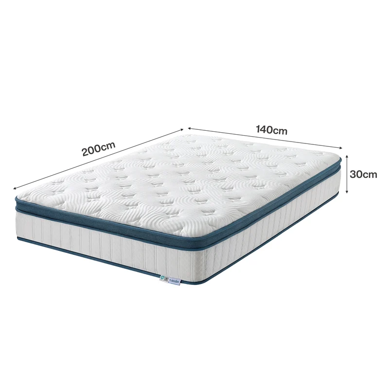 Tribesigns Matelas, Hauteur 25 cm, Matelas à Ressorts ensachés dureté Moyenne H3, Matelas orthopédique 7 Zones certifié Oeko-TEX