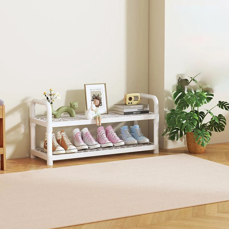Modern Minimalist Plastic Rectangular Shoe Storage With 2/3/4/5-Tier Lightweight Storage Organizer For Entryway