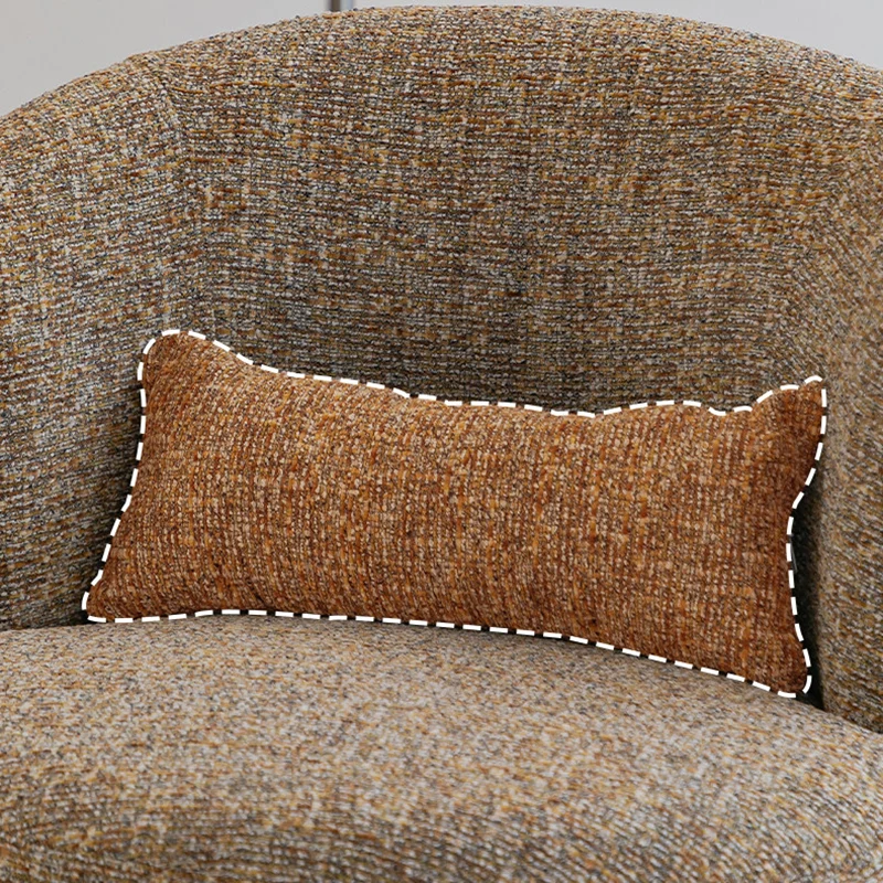 Contemporary Retro Round Plywood Steel Swivel Upholstery Accent Chair With Backrest For Living Room