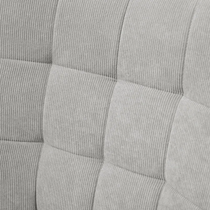 Fauteuil avec repose-pied salon 72 x 80 x 101 cm assise rembourrée ergonomique dossier haut scandinave en polyester gris 21_0003083