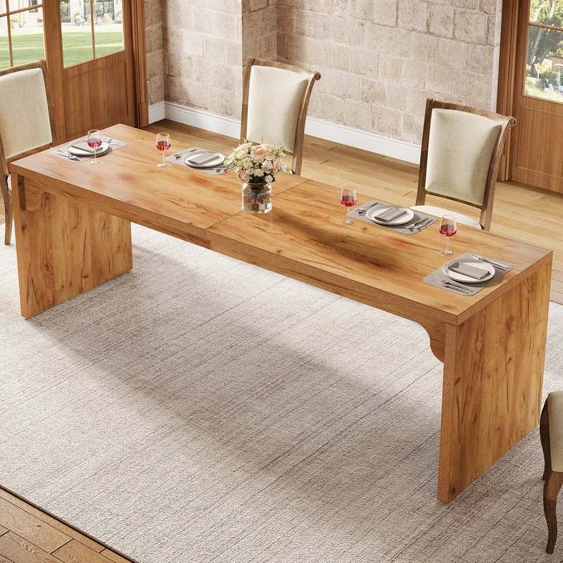 Tribesigns Table à manger 180 cm Table à manger de cuisine moderne avec base robuste