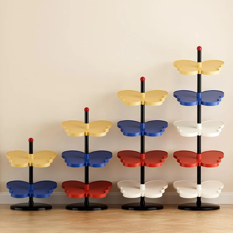 Modern Art Deco PP Plastic Stainless Steel Butterfly Space-Saving Lightweight Shoe Storage Rack 2/3/4/5-Tier For Entryway & Hallway