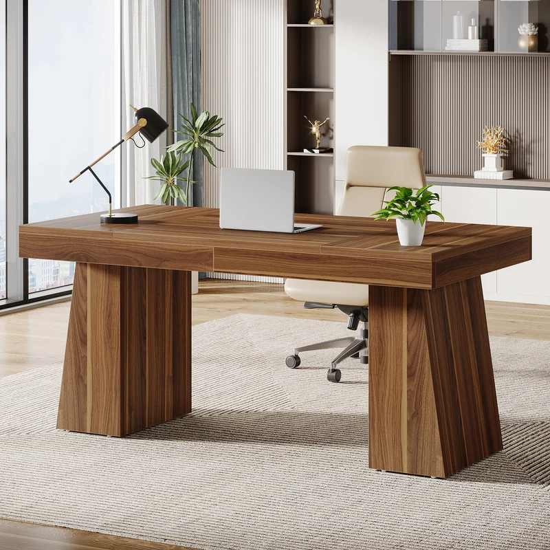 Tribesigns Bureau de direction 140 cm, Bureau d'ordinateur pour la maison