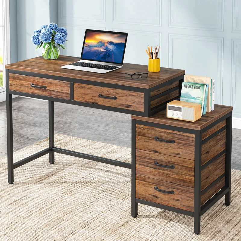 Tribesigns Bureau d'ordinateur, Bureau d'étude à domicile avec tiroir réversible
