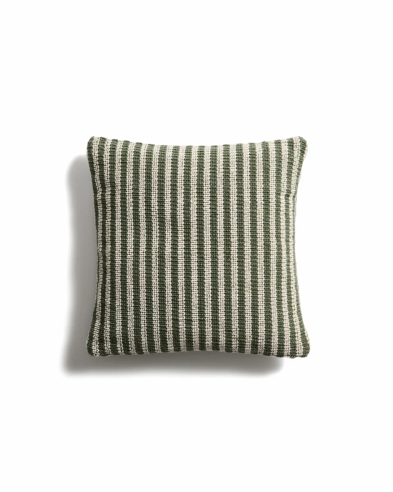Dirome green striped cushion cover