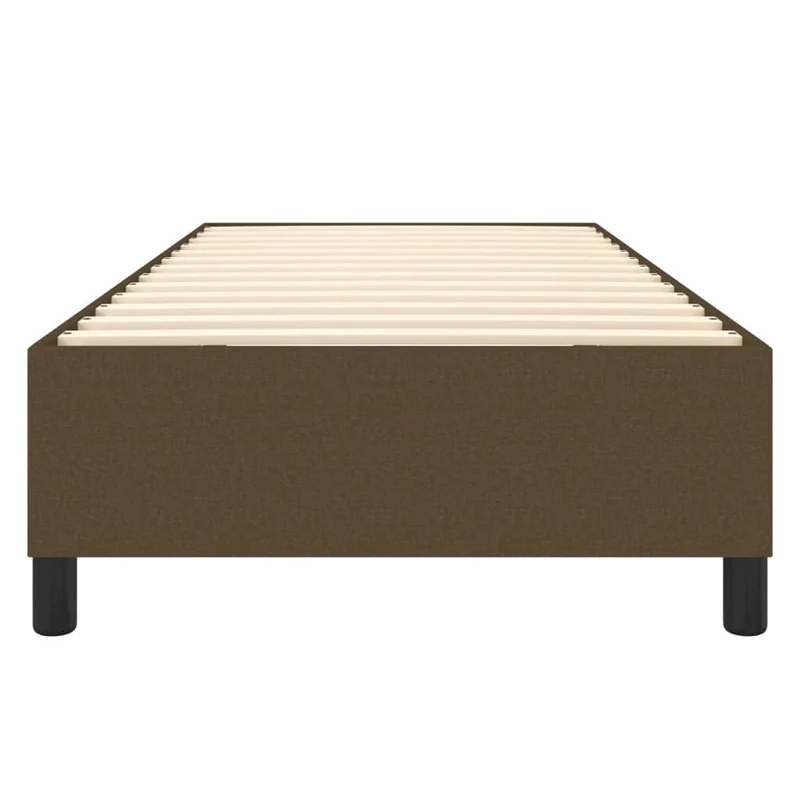 Sommier à lattes sur pieds cadre de lit 90x200 cm tissu marron foncé TDL0207045