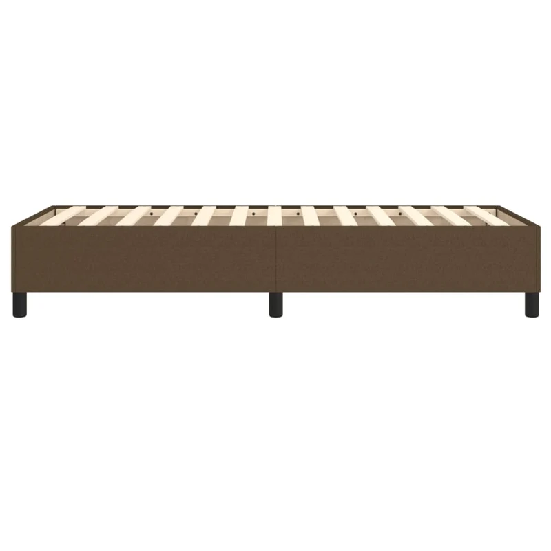 Sommier à lattes sur pieds cadre de lit 90x200 cm tissu marron foncé TDL0207045