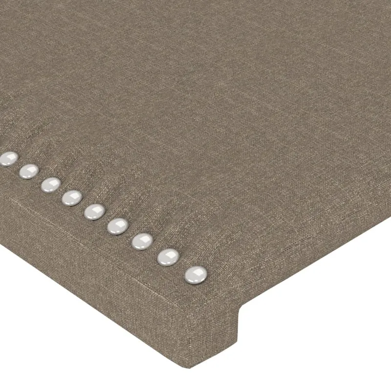 Tête de lit accessoire couchage chambre à coucher meuble à LED 90 x 5 x 78/88 cm tissu taupe TDL0200347