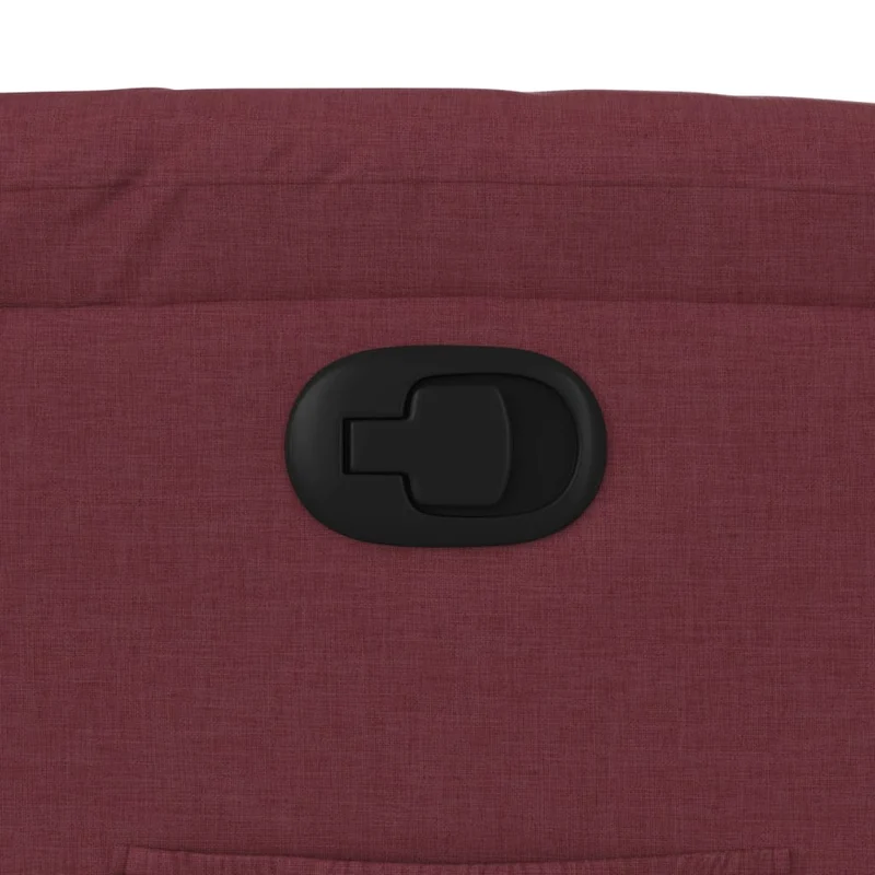 Fauteuil relax TV rembourrage confortable fonction d'inclinaison manuelle en tissu rouge bordeaux DEC028145