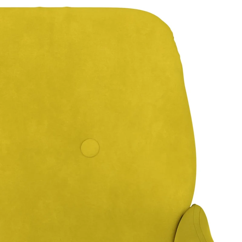 Fauteuil lounge design et moderne avec accoudoirs 62 x 79 x 79 cm en velours jaune DEC028624
