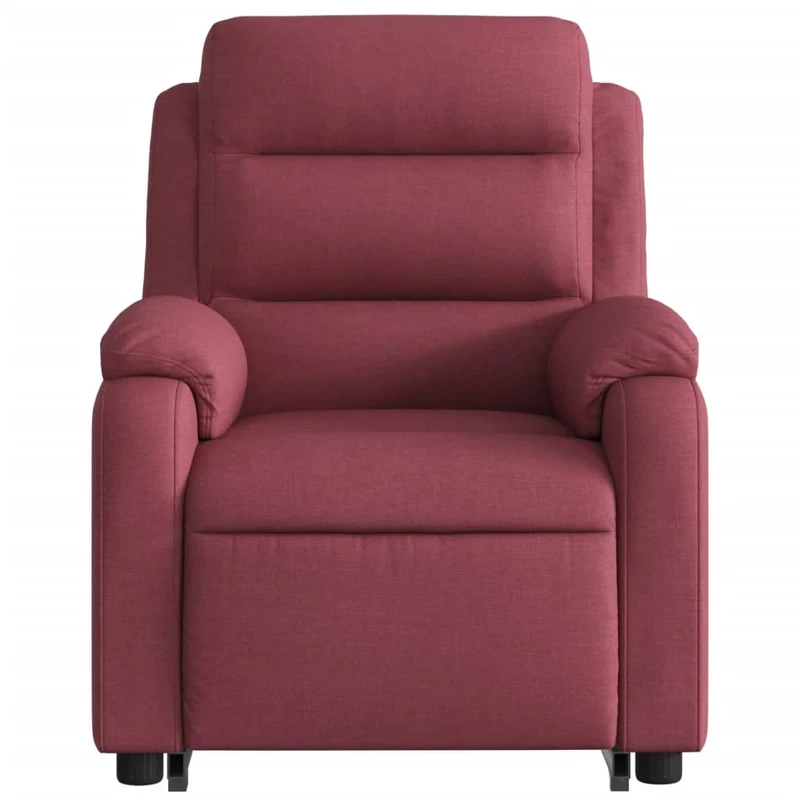 Fauteuil relax TV rembourrage confortable fonction de levage électrique en tissu rouge bordeaux DEC028140