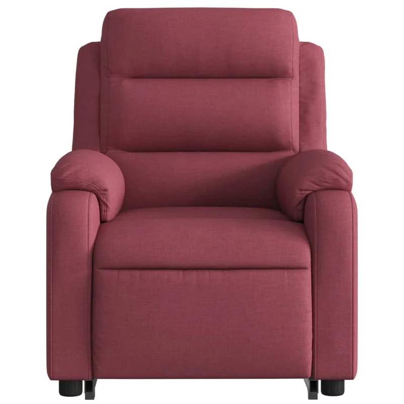 Fauteuil relax TV fonction de levage électrique très confortable en tissu rouge bordeaux DEC028549